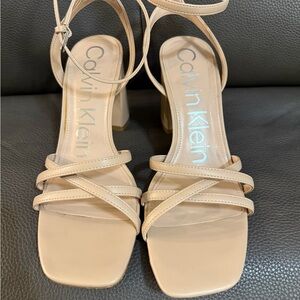 Calvin Klein Women's Nude Strappy Heels